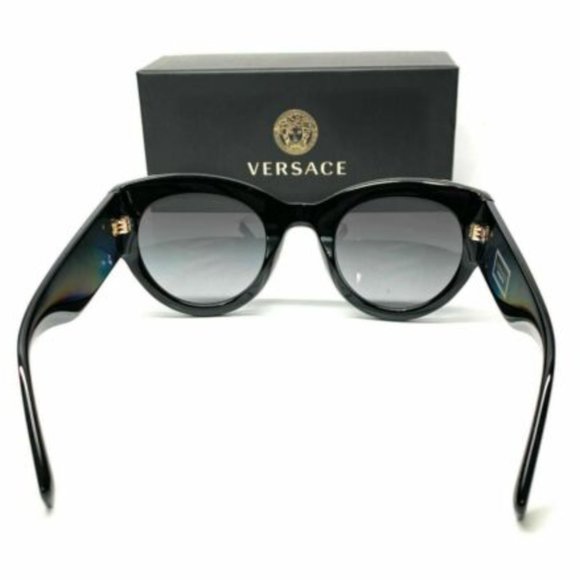 Versace Women's Black and Grey Gradient Sunglasses - Picture 4 of 4